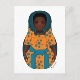 Carte postale ougandaise Matryoshka