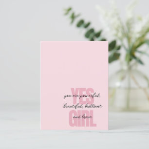 Carte Postale Oui Fille Vous Êtes Belle Motivationnelle Fille Im
