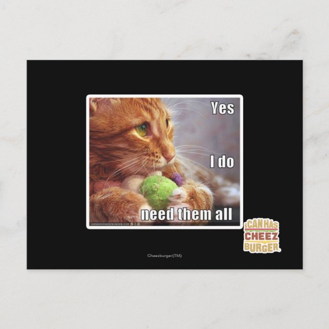 Carte Postale Oui, j'ai besoin d'eux tous (Devant)