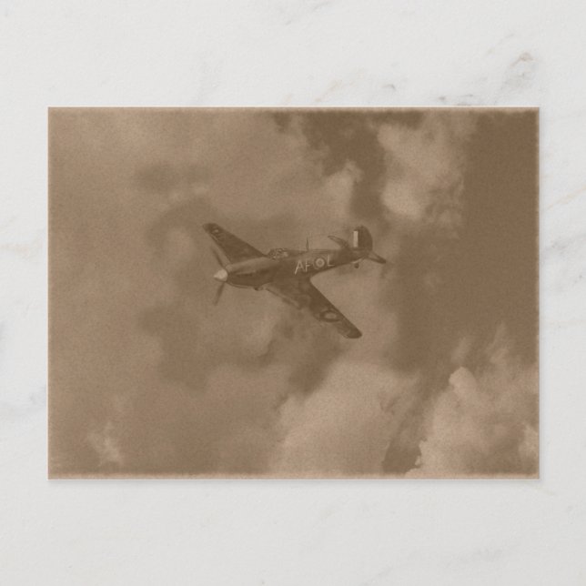 Carte Postale ouragan sépia (Devant)