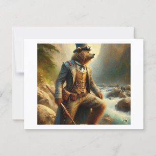 Carte Postale Ours à vapeur,