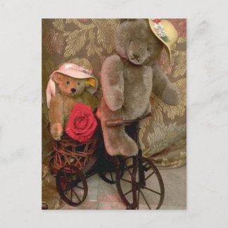 Carte Postale ours à vélo