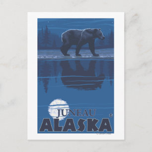 Carte Postale Ours au clair de lune - Juneau, Alaska