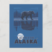 Ours au clair de lune - Latouche, Alaska