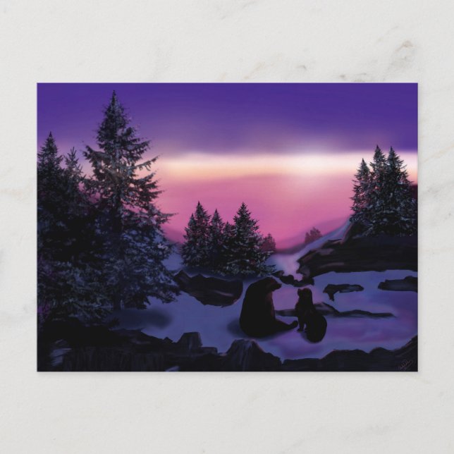 Carte Postale Ours avec moi Terre-Neuve Ours (Devant)