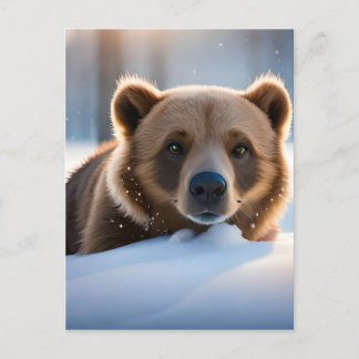 Carte Postale Ours Brown & Nature Wall Art