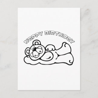 Carte Postale Ours d'anniversaire