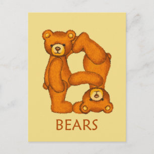 Carte Postale Ours de la Bible~Ours d'amour Tout~Écriture~Carte 