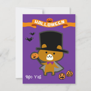 Carte Postale Ours de l'Assistant Cute Whimsical Personnalisé Ha