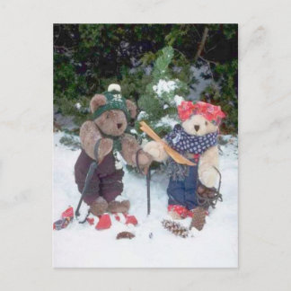 Carte Postale Ours de ski