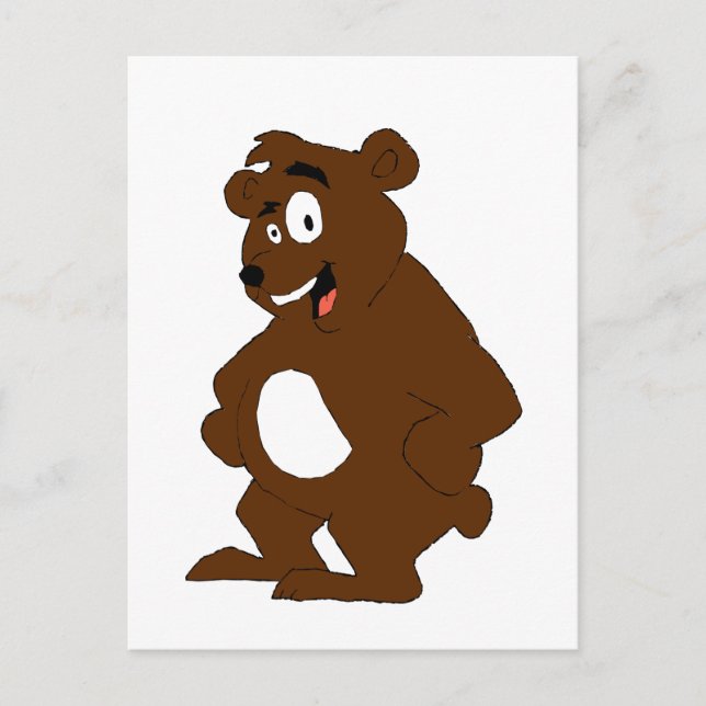 Carte Postale Ours de sport vieux caricature (Devant)
