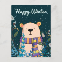 Ours d'hiver heureux