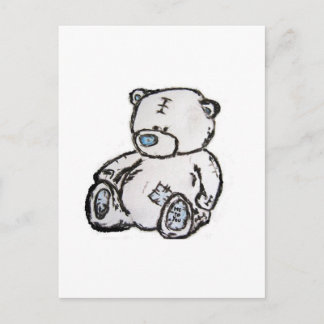 Carte Postale Ours en peluche du grenier