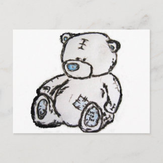 Carte Postale Ours en peluche du grenier