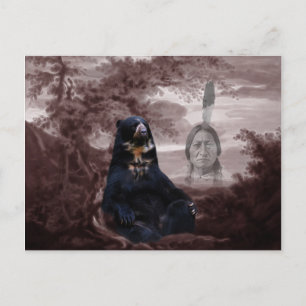 Carte Postale Ours noir amérindien