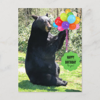 Carte Postale Ours Noir - "Cubby - Joyeux anniversaire !"