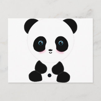 Carte Postale Ours Panda Broussant