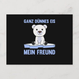 Carte Postale Ours Polaire Crème De Glace Mince Mon Ami Dit Drôl