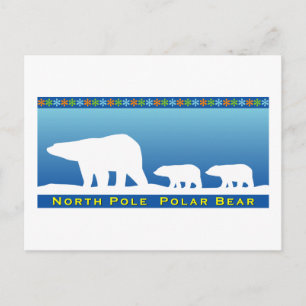 Carte Postale Ours polaire sur glace