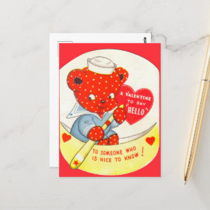 Carte Postale ours vintage rétro