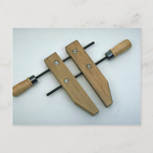Carte Postale Outils de commerce - Vis à main en bois simple