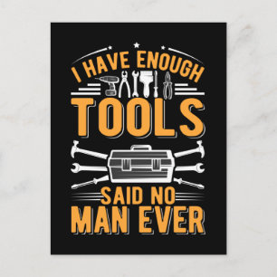 Carte Postale Outils de garage Mécanicien papa artisan Mari