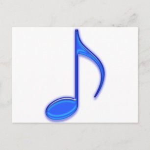 Carte Postale Outils de musique bleue