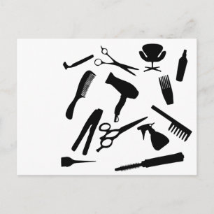 Carte Postale Outils de salon de cheveux  