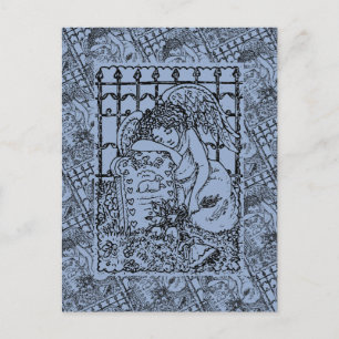 CARTE POSTALE OUVERTURE DE L'ANGE DE GUARDIAN, SYMPATHIE DU MOUR