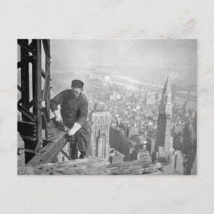 Carte Postale Ouvrier de l'acier de l'Empire State, 1936