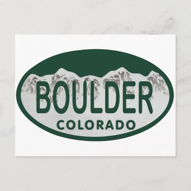 Carte Postale Ovale de permis de Boulder (Devant)