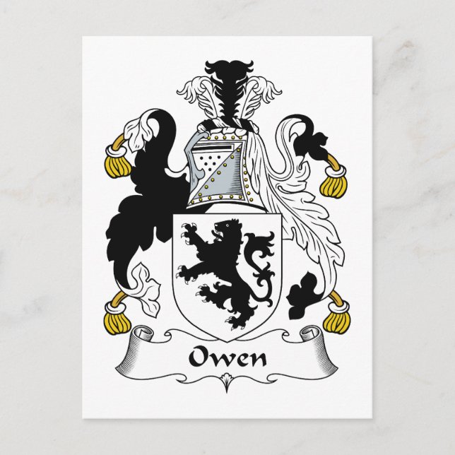 Carte Postale Owen Family Crest (Devant)