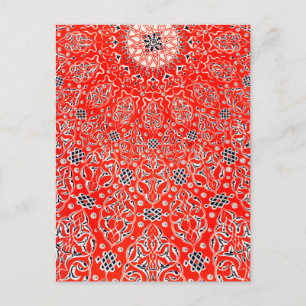 Carte Postale Owen Jones Vintage Conception de motif turc rouge 