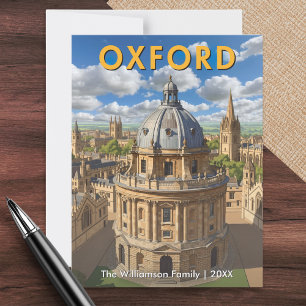 Carte Postale Oxford Skyline Radcliffe Caméra Retro Personnalisé