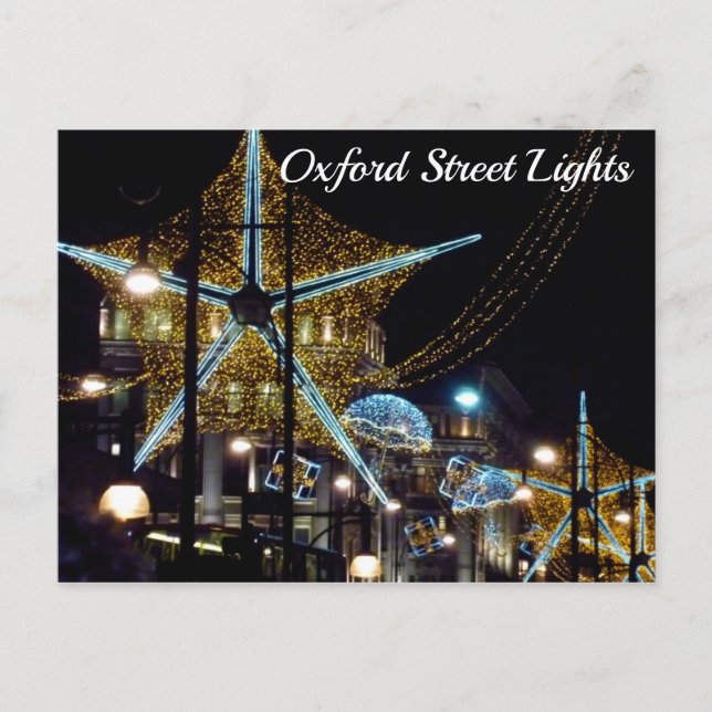 Carte Postale Oxford Street Christmas Lights, Londres, Royaume-U (Devant)