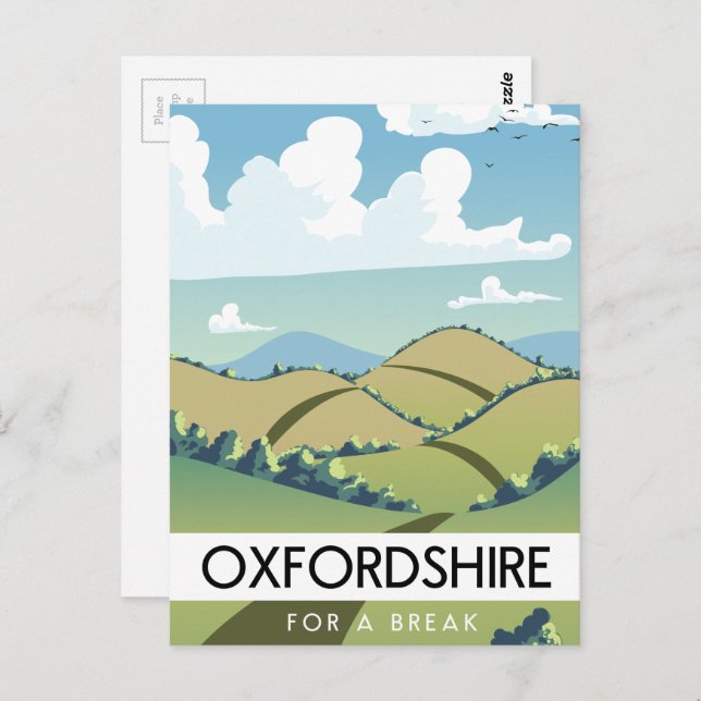 Carte Postale Oxfordshire pour une pause (Devant / Derrière)