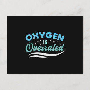 Carte Postale Oxygen Est Surévalué Nager Nager Nager Nager Amusa