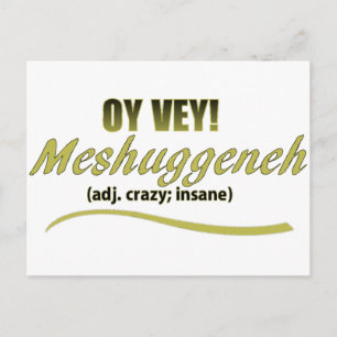 CARTE POSTALE OY VEY PHRASES MESHUGGENEH