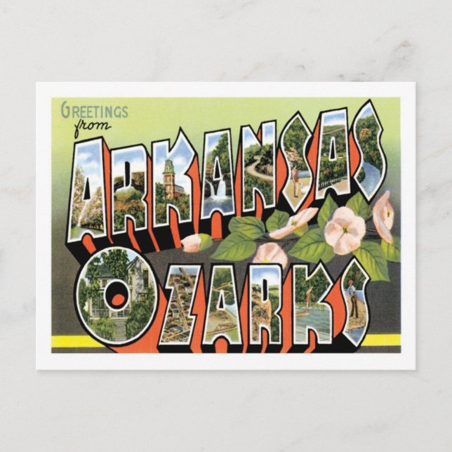 Carte Postale Ozarks Arkansas Travel City (Devant)