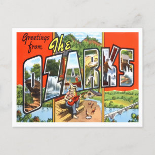 Carte postale Ozarks Vintage Big Letters