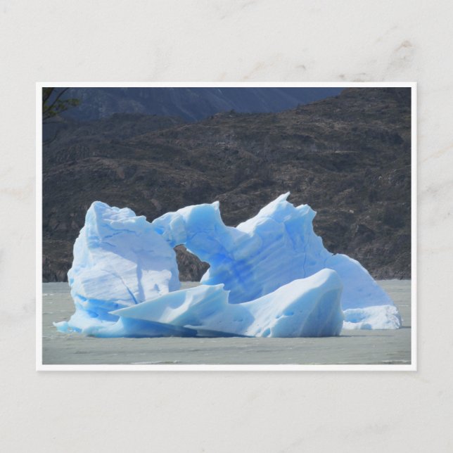 Carte Postale pâagonia iceberg bleu (Devant)