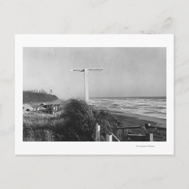 Carte Postale Pacific Beach, WA - Signale Miles to China (Devant)