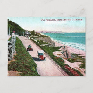 Carte Postale Pacific Coast Highway, Père Noël Monica, CA Vintag