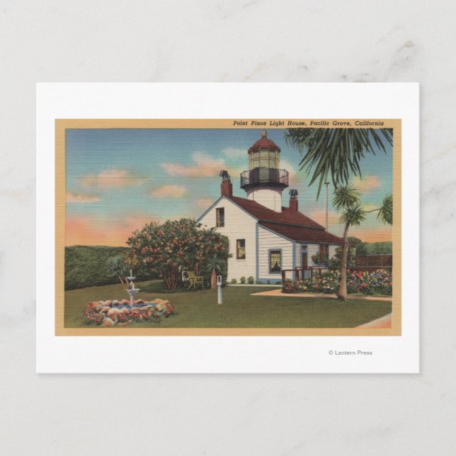 Carte Postale Pacific Grove, Californie - Vue de la maison légèr (Devant)