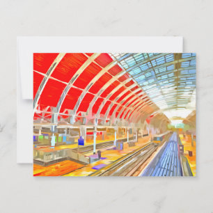 Carte Postale Paddington Station London Pop Art