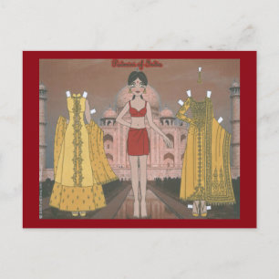 Carte postale Padmini of India Paper Doll