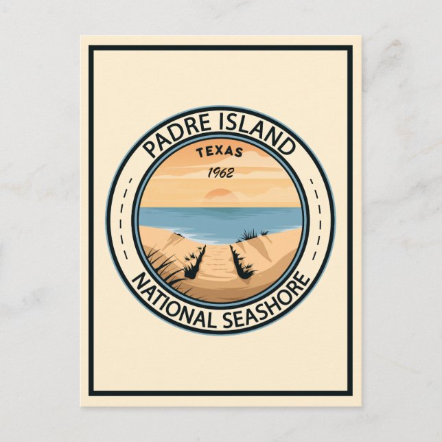 Carte Postale Padre Island National Seashore Texas Badge (Devant)