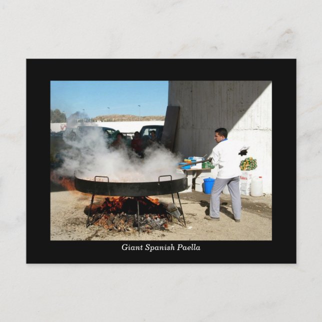 Carte postale Paella espagnole géante (Devant)