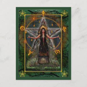 Carte postale Pagan - Sorcière Spellweaver 'Green 