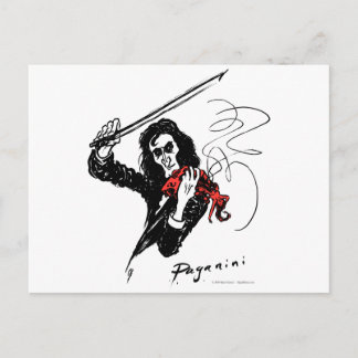 Carte Postale Paganini color3 b&w&red 300dpi